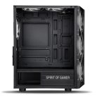Spirit of Gamer Számítógépház - Rogue VII RGB (fekete, ablakos, 6x12cm ventilátor, alsó táp,  mATX, 1xUSB3.0, 2xUSB2.0)