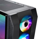 Spirit of Gamer Számítógépház - Rogue VI RGB (fekete, ablakos, 4x12cm ventilátor, alsó táp,  ATX, 1xUSB3.0, 2xUSB2.0)