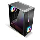 Spirit of Gamer Számítógépház - Rogue V RGB (fekete, ablakos, 2x12cm ventilátor, alsó táp,  ATX, 1xUSB3.0, 2xUSB2.0)