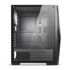 Spirit of Gamer Számítógépház - Rogue V RGB (fekete, ablakos, 2x12cm ventilátor, alsó táp,  ATX, 1xUSB3.0, 2xUSB2.0)
