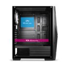 Spirit of Gamer Számítógépház - Rogue V RGB (fekete, ablakos, 2x12cm ventilátor, alsó táp,  ATX, 1xUSB3.0, 2xUSB2.0)
