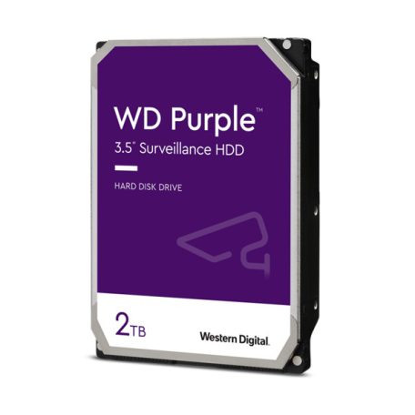 Western Digital Belső HDD 3.5" 2TB - WD23PURZ (5400rpm, 64MB puffer, SATA3 - Purple (biztonságtechnikai rögzítőkbe is))