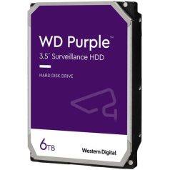   Western Digital Belső HDD 3.5" 6TB - WD64PURZ (5640rpm, 256MB puffer, SATA3 - Purple (biztonságtechnikai rögzítőkbe is))