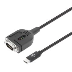   Manhattan Kábel átalakító - USB-C to Serial DB9 / RS232 Adapter Cable, 1m