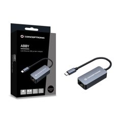   Conceptronic Kábel - ABBY12GC (USB-C to RJ-45, 2,5 Gbit, Wake-on-LAN, szürke)
