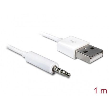 Delock Kábel - 83182 (USB kábel iPhone, Shuffle készülékhez, fehér, 1m)