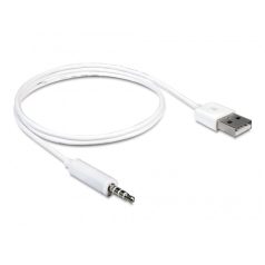   Delock Kábel - 83182 (USB kábel iPhone, Shuffle készülékhez, fehér, 1m)