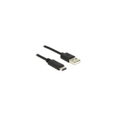   Delock Kábel - 83600 (USB Type-C -> USB-A 2.0, Max.: 480 Mb/s, fekete, 1m)
