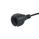 Equip Tápkábel - 112106 (PC tápkábel hosszabbító, C14 to CEE 7/3, fekete, 25cm)