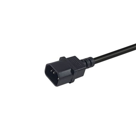 Equip Tápkábel - 112106 (PC tápkábel hosszabbító, C14 to CEE 7/3, fekete, 25cm)
