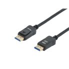 Equip Kábel - 119271 (DisplayPort2.1 kábel, 4K/144Hz, apa/apa, fekete, 1m)