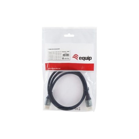 Equip Kábel - 119281 (Premium, DisplayPort2.1 kábel, 4K/240Hz, apa/apa, fekete, 1m)