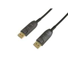  Equip Kábel - 119441 (Aktív, DisplayPort 1.4, apa/apa, 8K/60Hz, HDCP/HDR/DSC/MST, aranyozott, 15m)