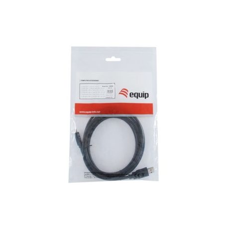 Equip Átalakító Kábel - 128343 (USB-C 3.2 Gen1 to USB-A, apa/apa, fekete, 0,25m)