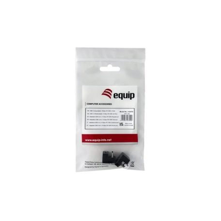Equip Átalakító - 133476 (USB-C -> USB-C átalakító, apa/anya, fekete) 2db/csomag