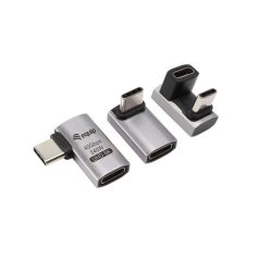   Equip Átalakító - 133478 (USB-C 4 -> USB-C 4 átalakító, apa/anya, fekete) 3db/csomag