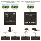 Equip HDMI Switch - 332723 (1x Bemenet, 2x Kimenet, két irányú jelátvitel, fekete)