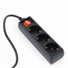   Gembird Tápkábel elosztó - EG-PSU3-01 (Szünetmentes tápkábel elosztó, IEC-320-C14, fekete, 60cm)