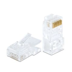   RJ45 Cat6 átfűzhető csatlakozó UTP kábelre, 8P8C - 100db/csomag