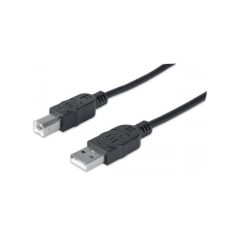   Manhattan Kábel - USB nyomtató kábel (USB2.0, USB-A - USB-B, 180cm, Fekete)