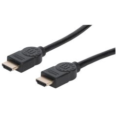   Manhattan Kábel - HDMI to HDMI (Dynamic HDR, eARC, 3D, 8K@60Hz, VRR, QMS, 48 Gbps Bandwidth, 1m, Fekete)