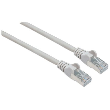 Manhattan Kábel - S/FTP Patch (RJ45 to RJ45, Cat7 kábel Cat6A moduláris csatlakozóval, 1m, szürke, réz)