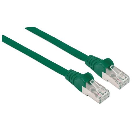 Manhattan Kábel - S/FTP Patch (RJ45 to RJ45, Cat7 kábel Cat6A moduláris csatlakozóval, 3m, zöld, réz)