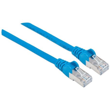Manhattan Kábel - S/FTP Patch (RJ45 to RJ45, Cat7 kábel Cat6A moduláris csatlakozóval, 5m, kék, réz)