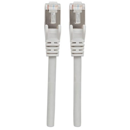 Manhattan Kábel - S/FTP Patch (RJ45 to RJ45, Cat7 kábel Cat6A moduláris csatlakozóval, 15m, szürke, réz)