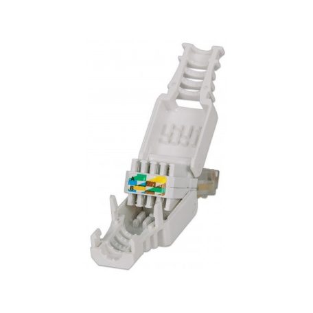 Manhattan Csatlakozó - RJ45 dugó, krimpelő fogó nélküli bekötés, Tooless design (Cat5/5e/6)