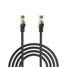   S-link Kábel - MM-CAT7015 (S/FTP patch kábel, CAT7, 10 GBPS, aranyozott, fekete, 15m)