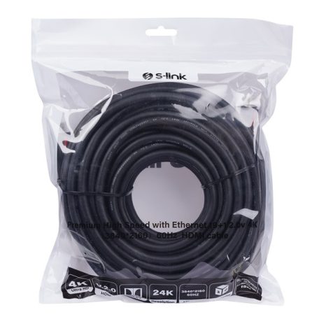 S-Link Kábel - SL-HDM4K15 (HDMI2.0 kábel, 4K/60Hz, apa/apa, 15m)