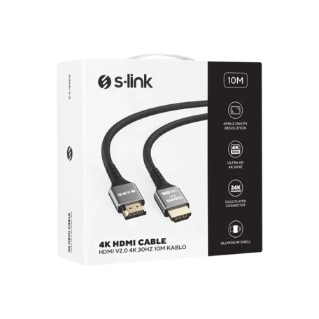 S-Link Kábel - SW-SGG038 (HDMI2.0 kábel, 4K/30Hz, apa/apa, 10m)