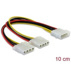   Delock Kábel - 82100 (1 x 4 pines molex apa  -> 2 x 4 pines molex anya, 11cm)