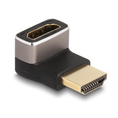   Delock 60085 HDMI adapter apa - anya 90 lefelé néző csatlakozódugóval 8K 60 Hz szürke fém