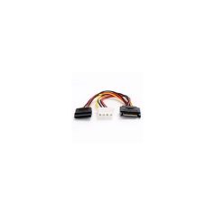   Delock Átalakító Kábel - 65235 (15 tűs SATA (apa) - 4 tűs Molex (anya) + 15 tűs SATA (anya), 0,2m)