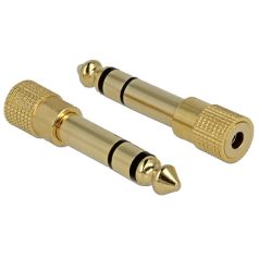   Delock Átalakító - 65361 (6.35 mm Jack > 3.5 mm Jack apa/anya)