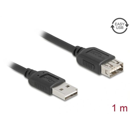 Delock Kábel - 81512 (USB2.0 Hosszabbító kábel, apa/anya, 1m)