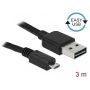   Delock Kábel - 83368 (USB-A 2.0 -> USB Micro-B, apa/apa, 3m)