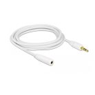Delock Kábel - 83769 (3,5 mm Jack Hosszabbító kábel, apa/anya, 3 pin, fehér, 3m)