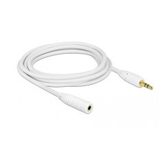   Delock Kábel - 83769 (3,5 mm Jack Hosszabbító kábel, apa/anya, 3 pin, fehér, 3m)