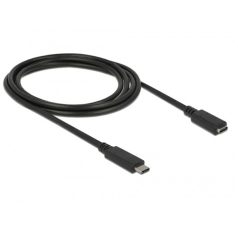   Delock Kábel - 85542 (USB (USB 3.1 Gen 1) USB Type-C, apa/anya, fekete, 2m)