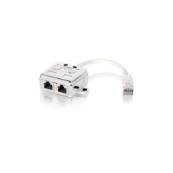 Equip RJ45 Elosztó - 127603 (Bemenet: 1x RJ45 8P8C, Kimenet: 2x RJ45 8P4C, árnyékolt)