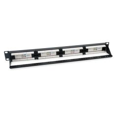   Equip Patch panel - 135426 (24 port, Cat6, árnyékolatlan, fekete)