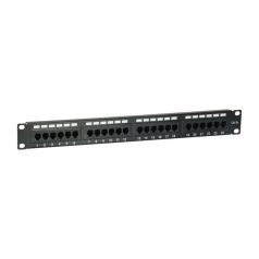   Equip Patch panel - 235325 (24 port, Cat5e, 1U, árnyékolatlan, fekete)