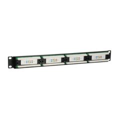   Equip Patch panel - 235325 (24 port, Cat5e, 1U, árnyékolatlan, fekete)