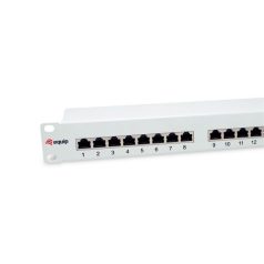   Equip Patch Panel - 326325 (24 port, Cat6, 1U, árnyékolt, szürke)