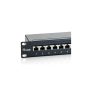   Equip Patch panel - 326424 (24 port, Cat6, 1U, árnyékolt, fekete)