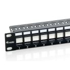 Equip Keystone Patch Panel - 769224 (24 port, 1U, árnyékolatlan, fekete)