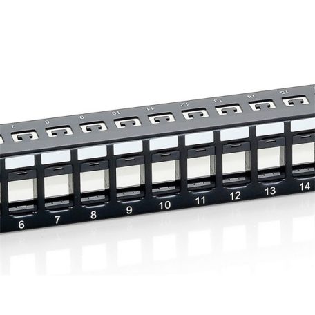 Equip Keystone Patch Panel - 769224 (24 port, 1U, árnyékolatlan, fekete)